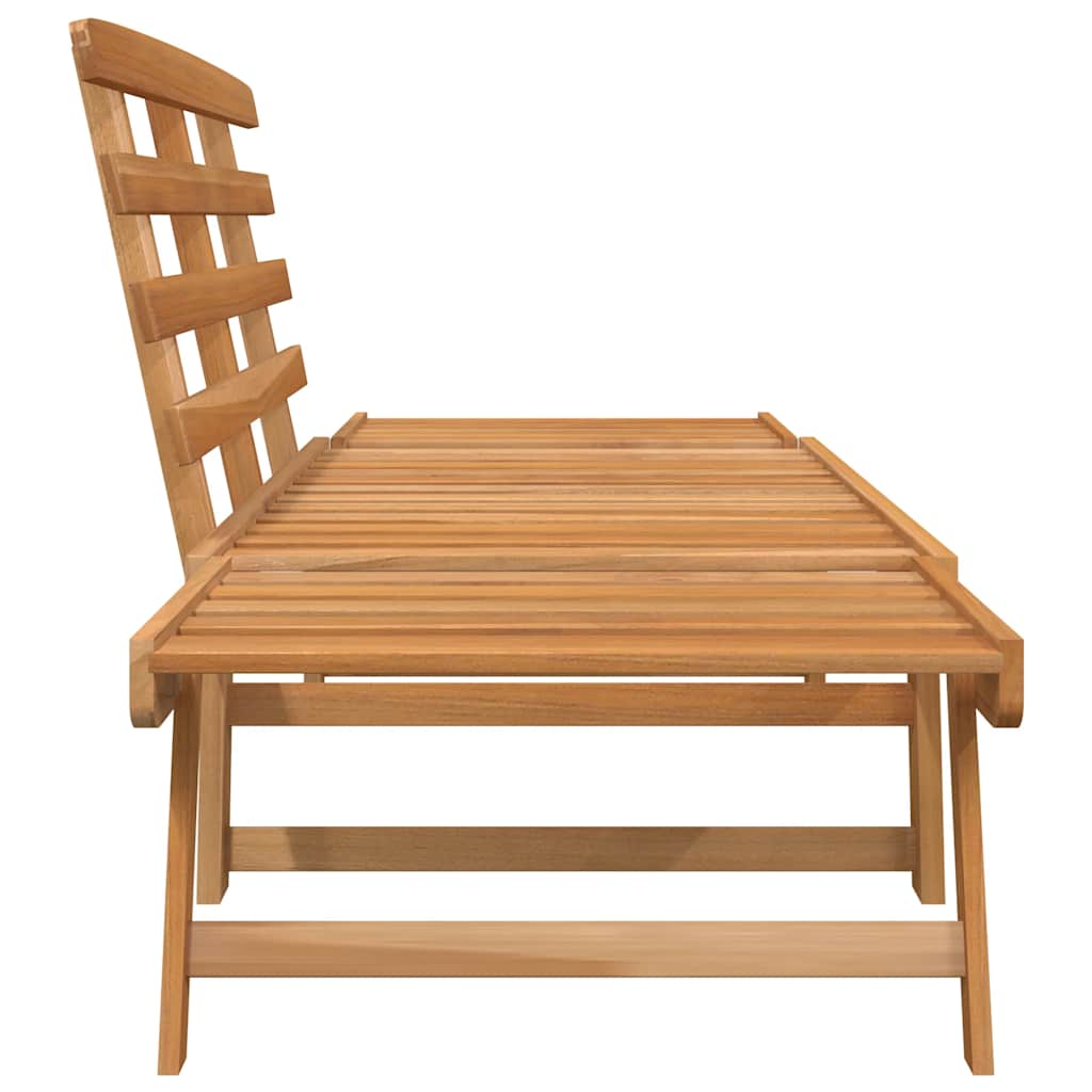 Gartenbank mit Auflagen 2-in-1 190 cm Grau Massivholz Akazie