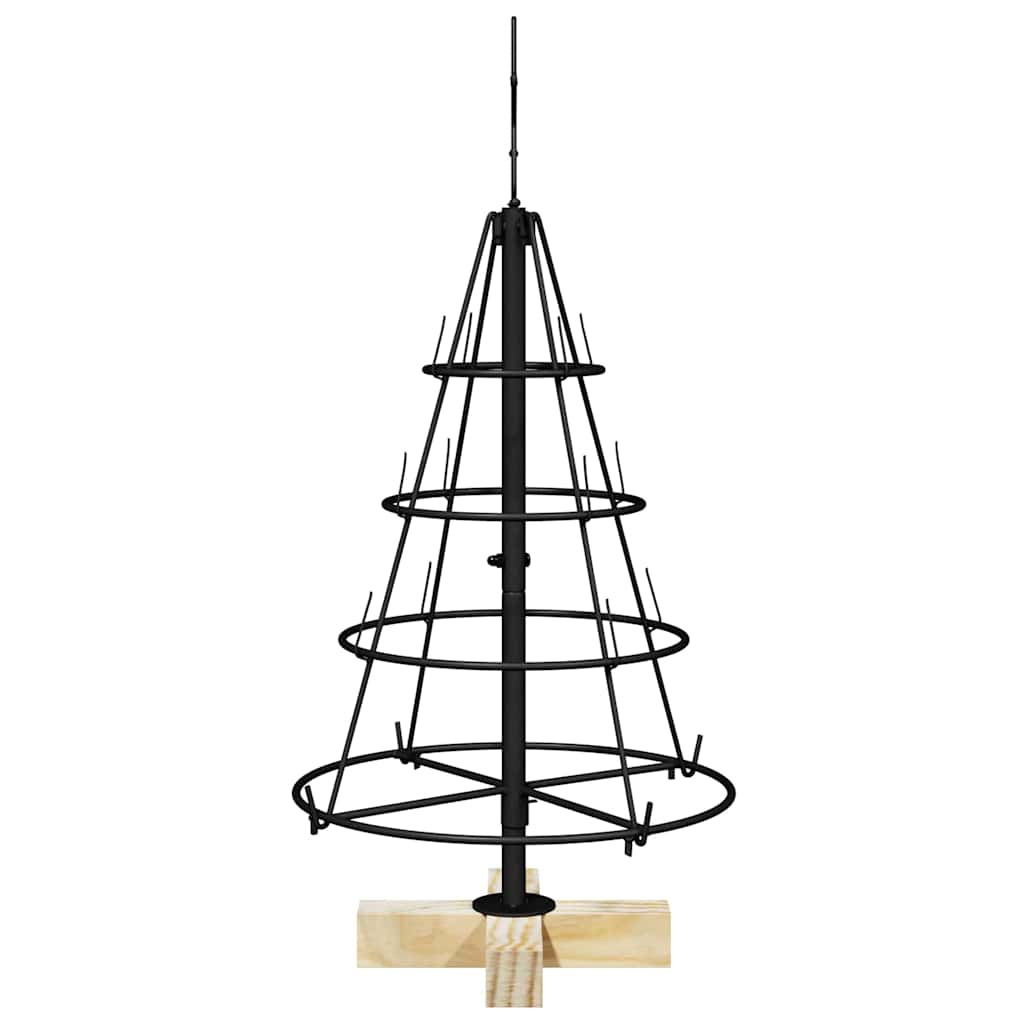 Weihnachtsdeko mit Ständer Schwarz 60 cm Stahl