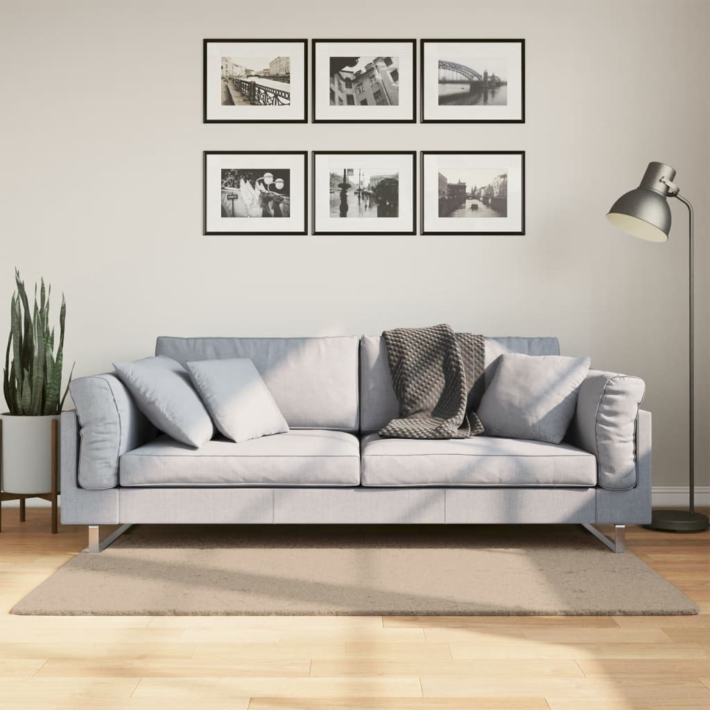 Teppich HUARTE Kurzflor Weich und Waschbar Anthrazit 60x110 cm
