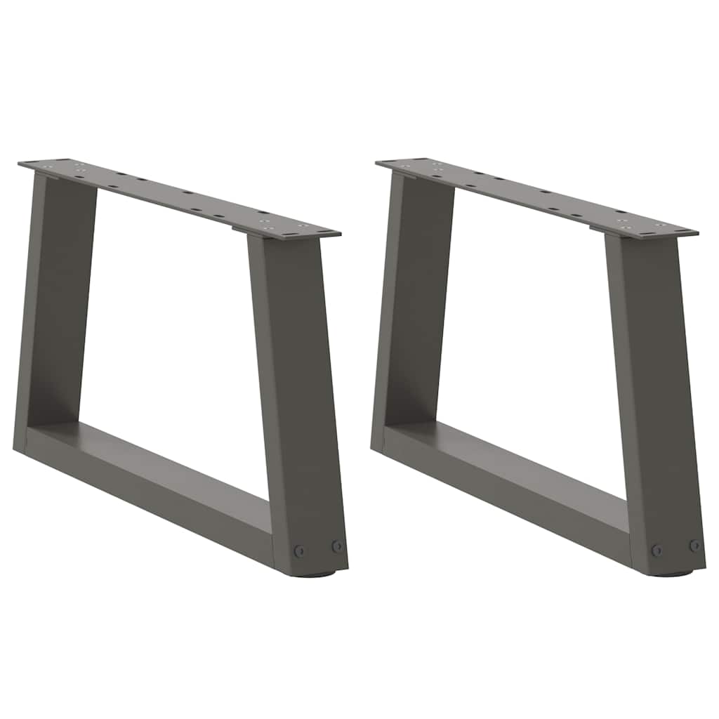 Couchtischbeine V-Form 2 Stück Schwarz 30x(30-31,3) cm Stahl
