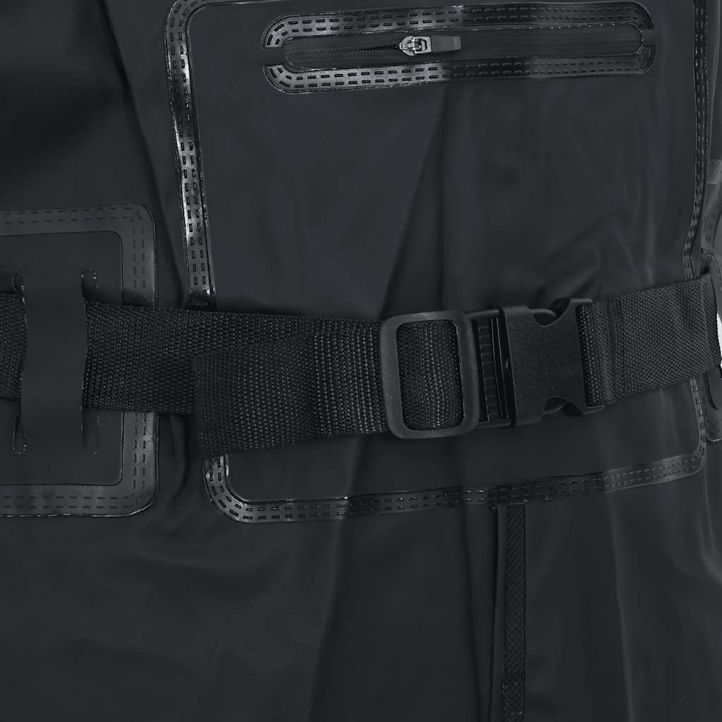 Wathose mit Stiefeln und Gürtel Dunkelgrün Größe 41