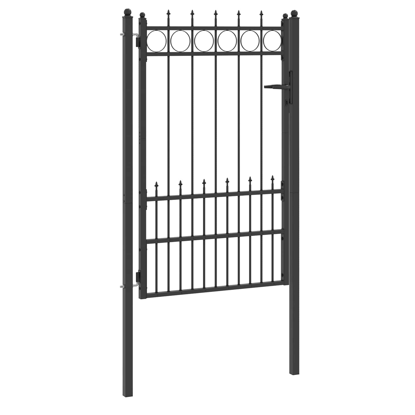 Zauntor HORST 100 x 75 cm Metall Schwarz Abschließbar