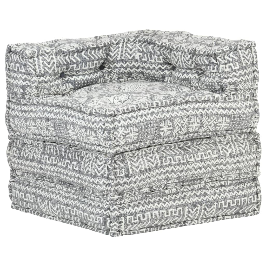 2-Sitzer Modularer Pouf Patchwork Stoff