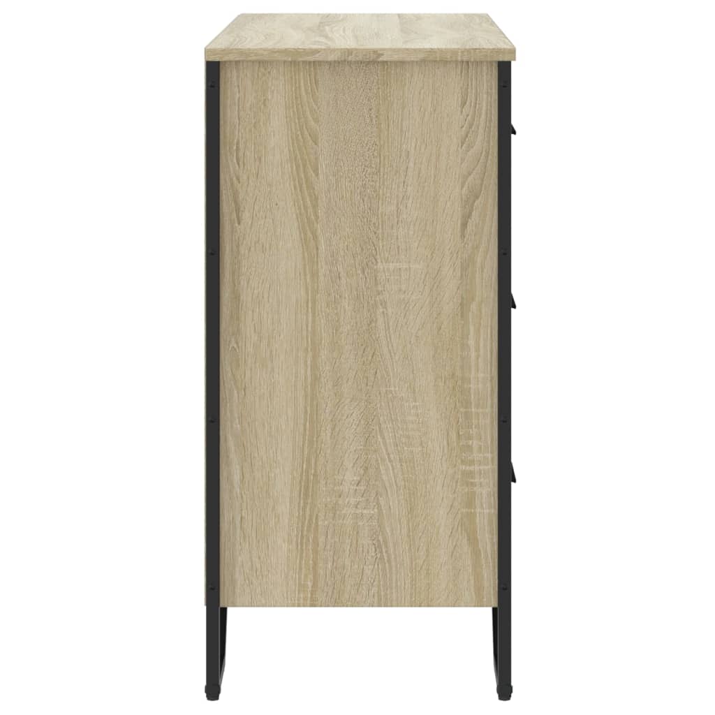 Kommode Schwarz 91x35,5x74,5 cm Holzwerkstoff