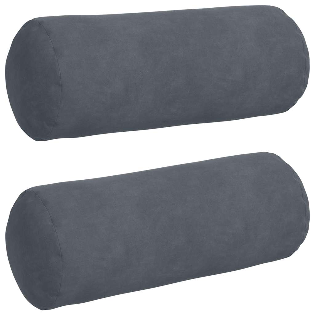 Bolsterkissen 2 Stück Blau Ø 15 x 40 cm Cordstoff