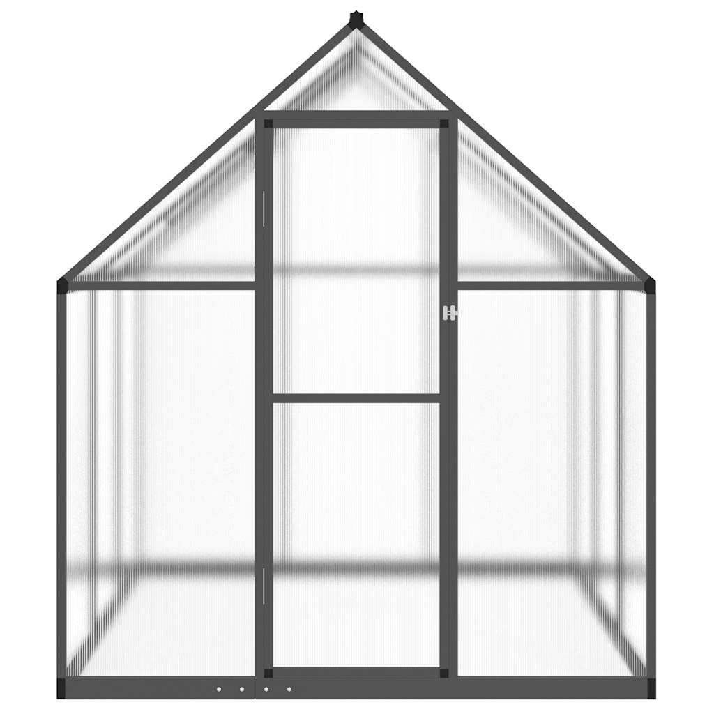 Gewächshaus mit Fundamentrahmen Silbern 169x114x202 cm Alu