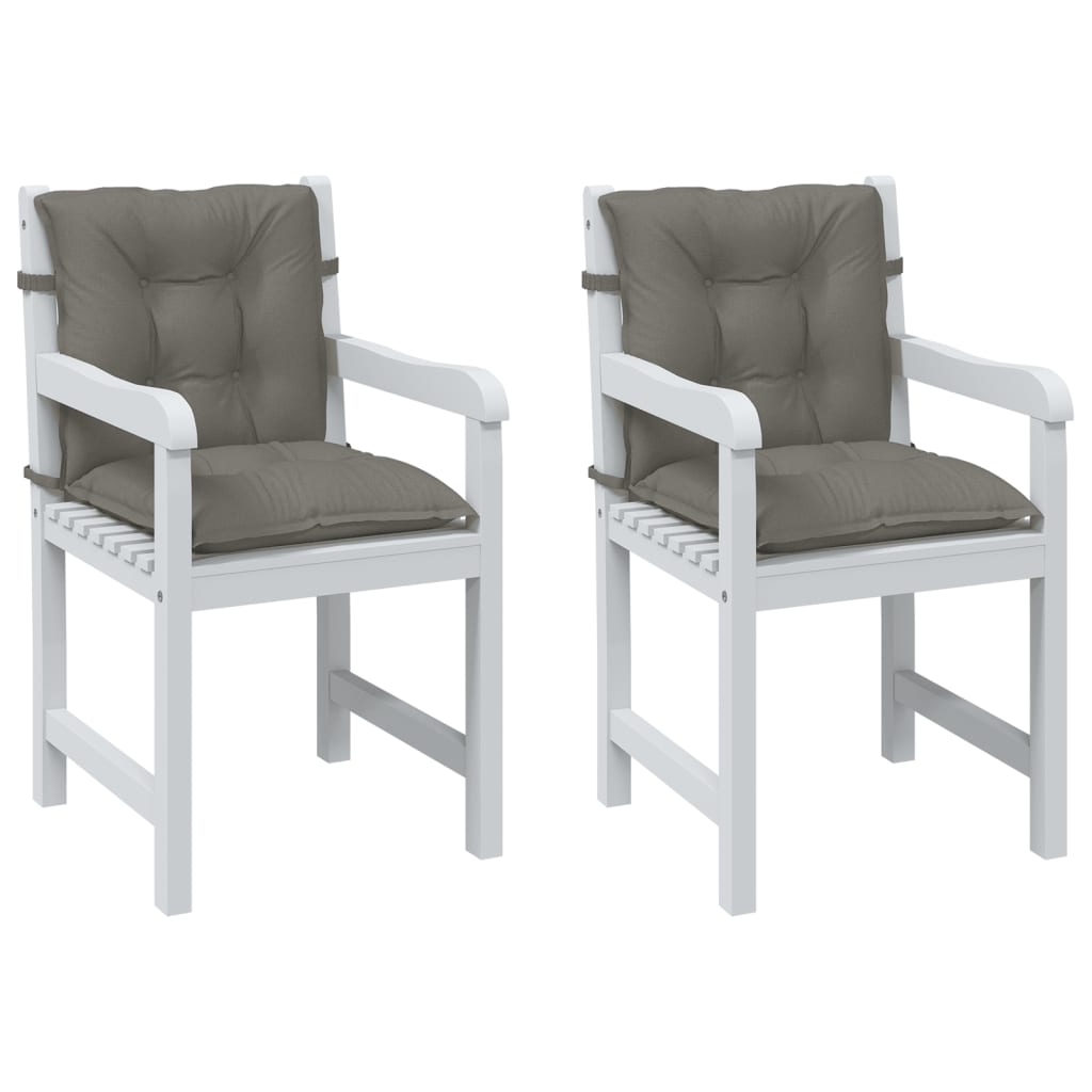 Niedriglehner-Auflagen 2 Stk Melange Anthrazit 100x50x7cm Stoff