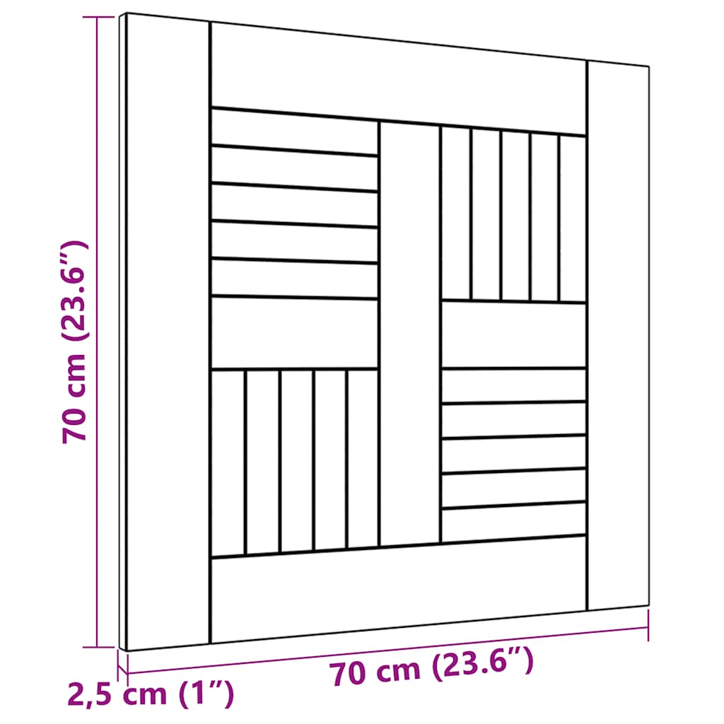Tischplatte Massivholz Teak Rund 2,5 cm 40 cm