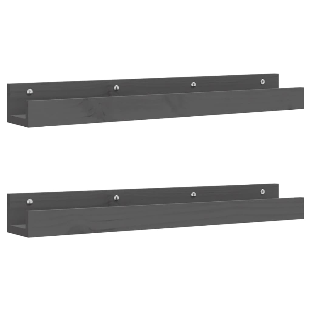 Wandregale 2 Stk. 50x12x9 cm Massivholz Kiefer