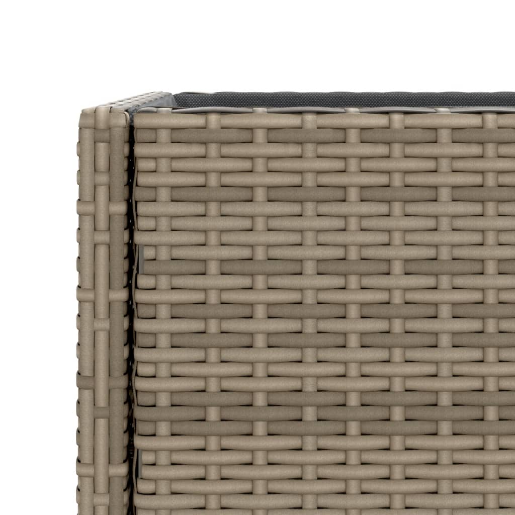 Hochbeete mit Ablage 2 Stk. Schwarz 70x28x70 cm Poly Rattan