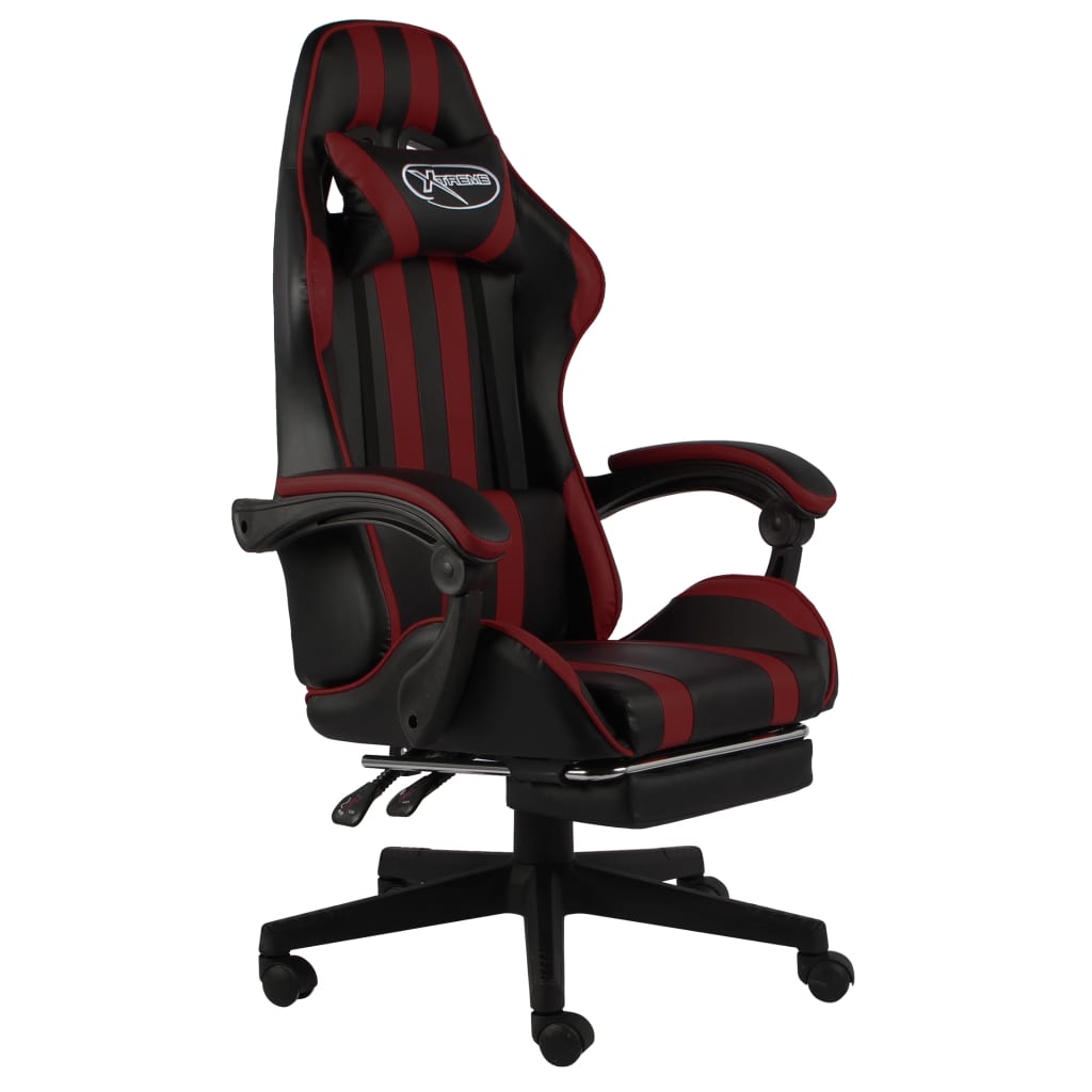 Gaming-Stuhl Schwarz und Blau Kunstleder