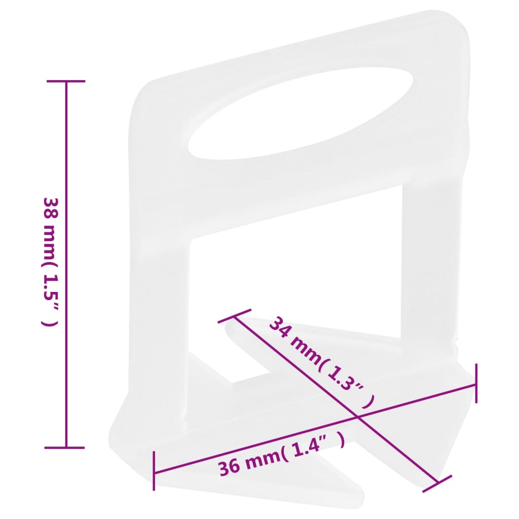 Fliesen-Nivellierclips 250 Stk. 1 mm