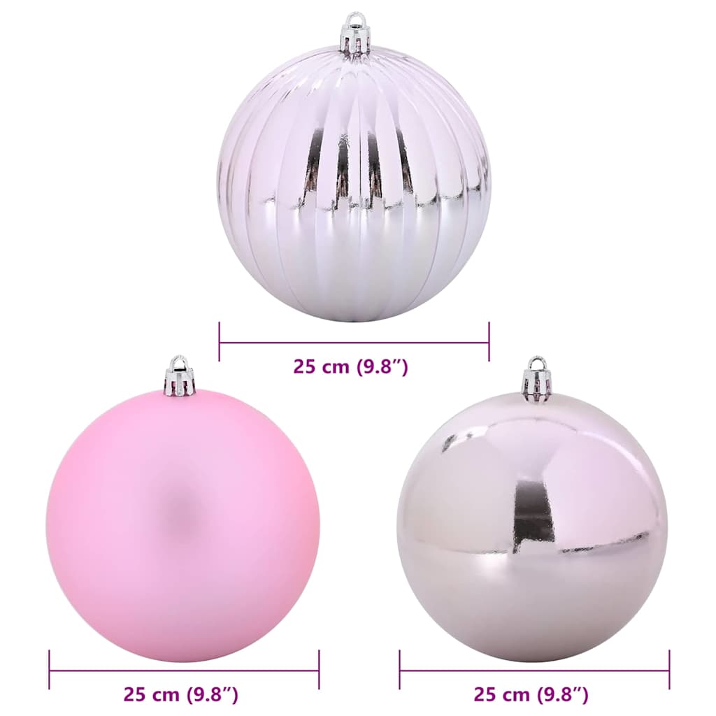 Weihnachtsbaumkugel Set XL 9 pcs Rot Kunststoff