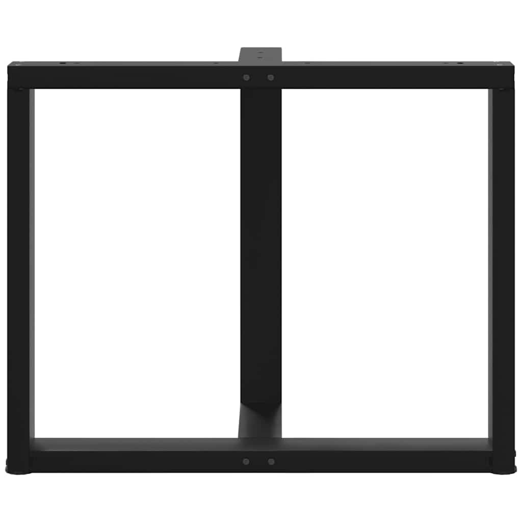 Couchtischbeine T-Form 2 Stk. Schwarz 30x25x(30-31) cm Stahl
