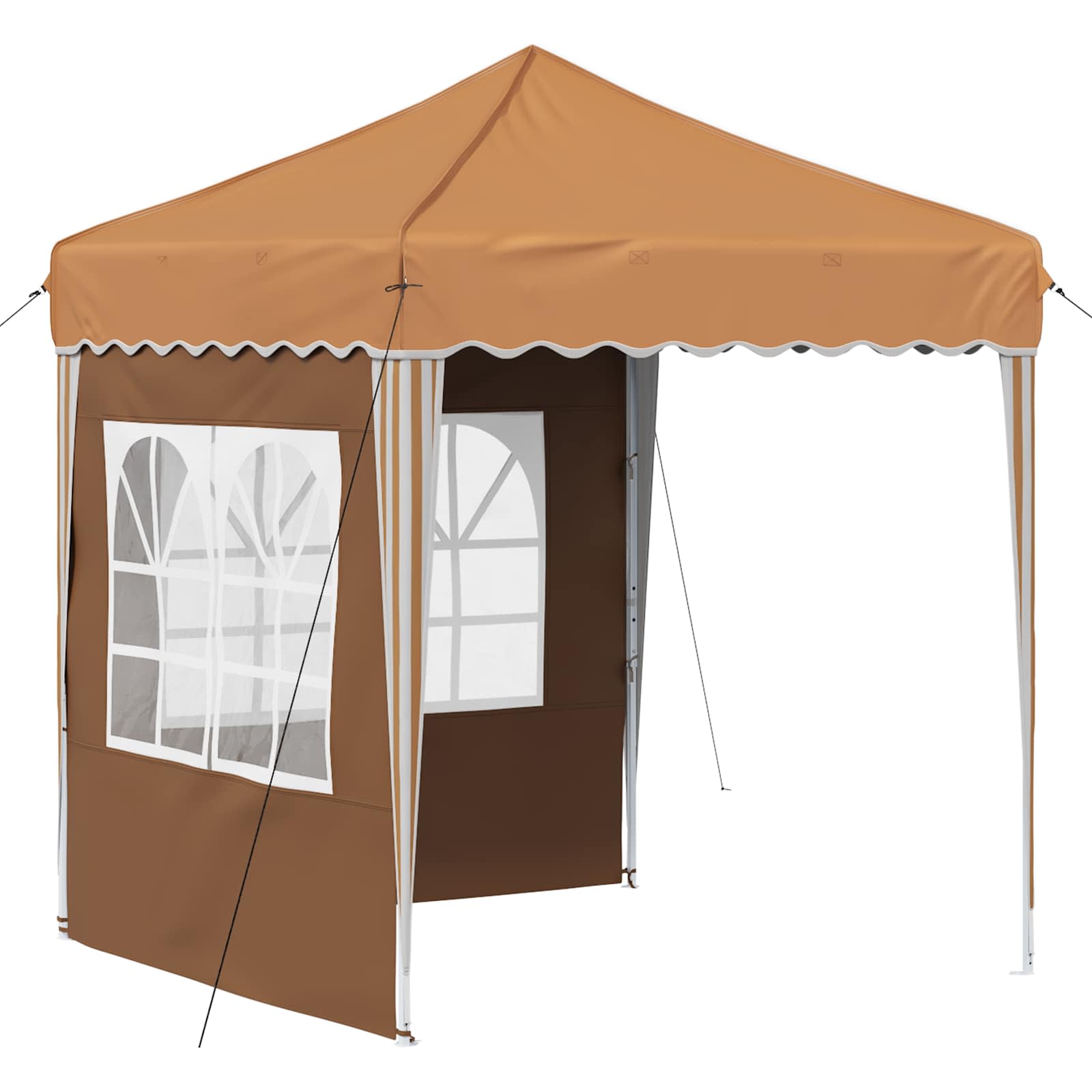 Pop-up Partyzelt 195 x 195 x 245 cm Creme Oxford-Stoff