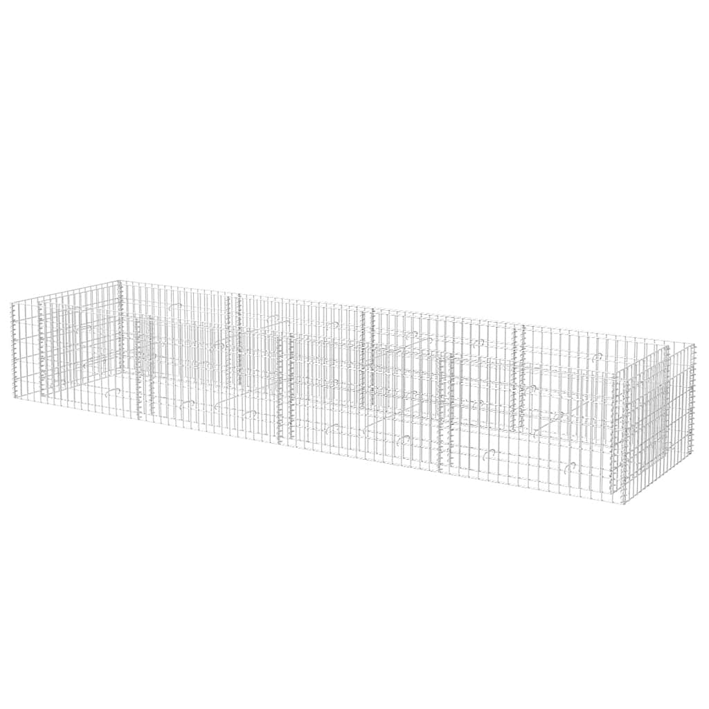 Gabionen-Hochbeet Stahl 360×90×100 cm