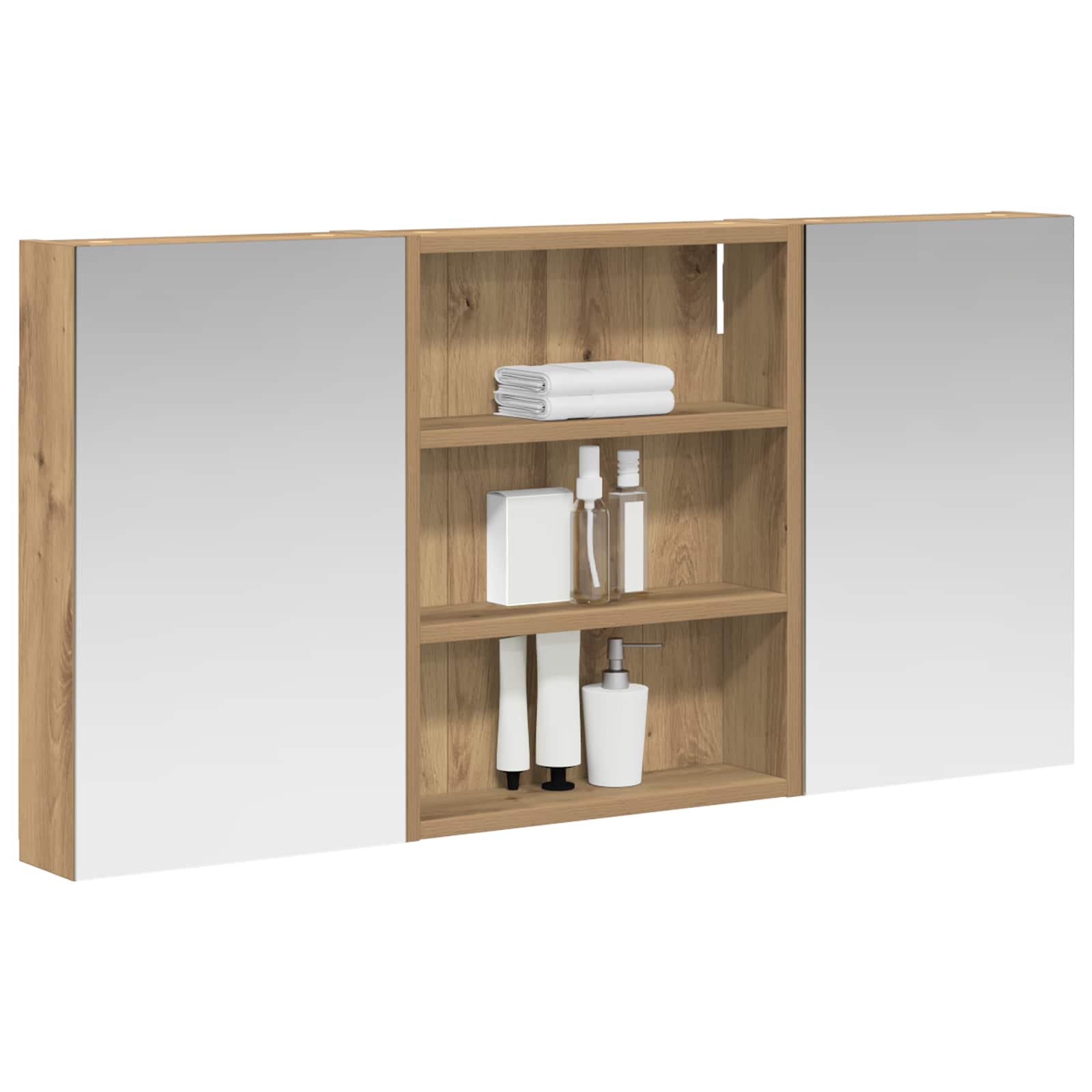 Badezimmerschrank-Set 3 pcs 80 x 10,5 x 50 cm Holzwerkstoff