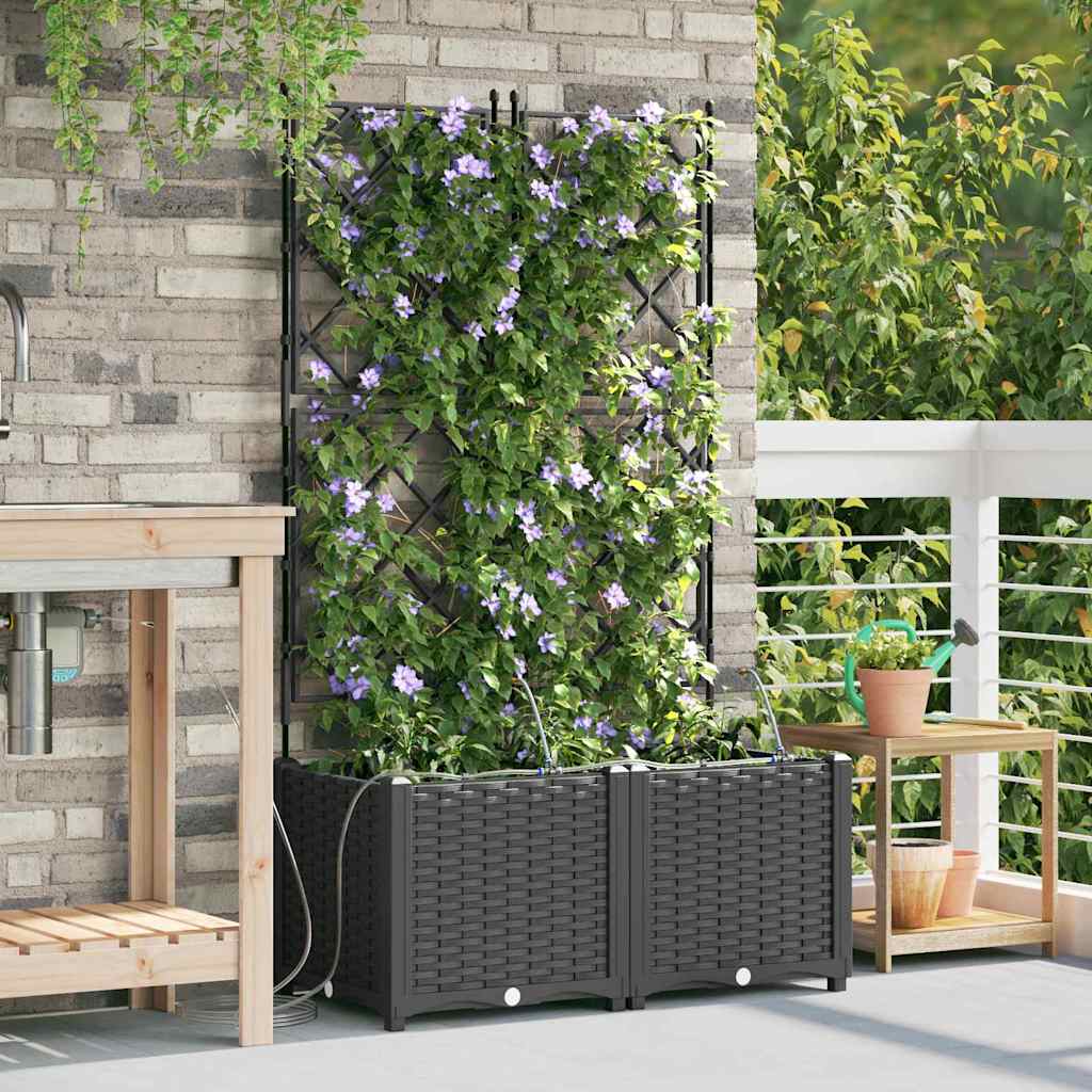 Garten-Pflanzgefäß 4 Stk. Braun 160 x 40 x 22 cm PP