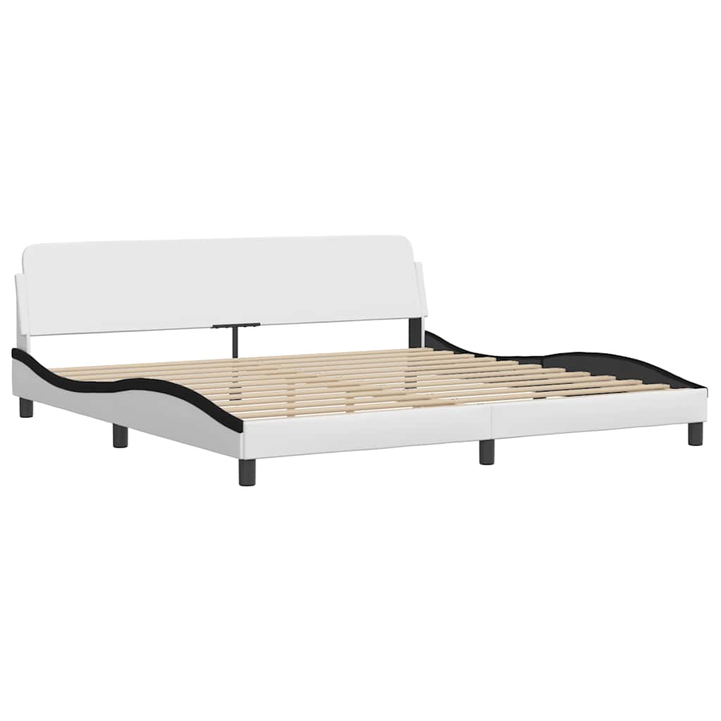 Bettgestell "Dover" Schwarz 80x200 cm Kunstleder