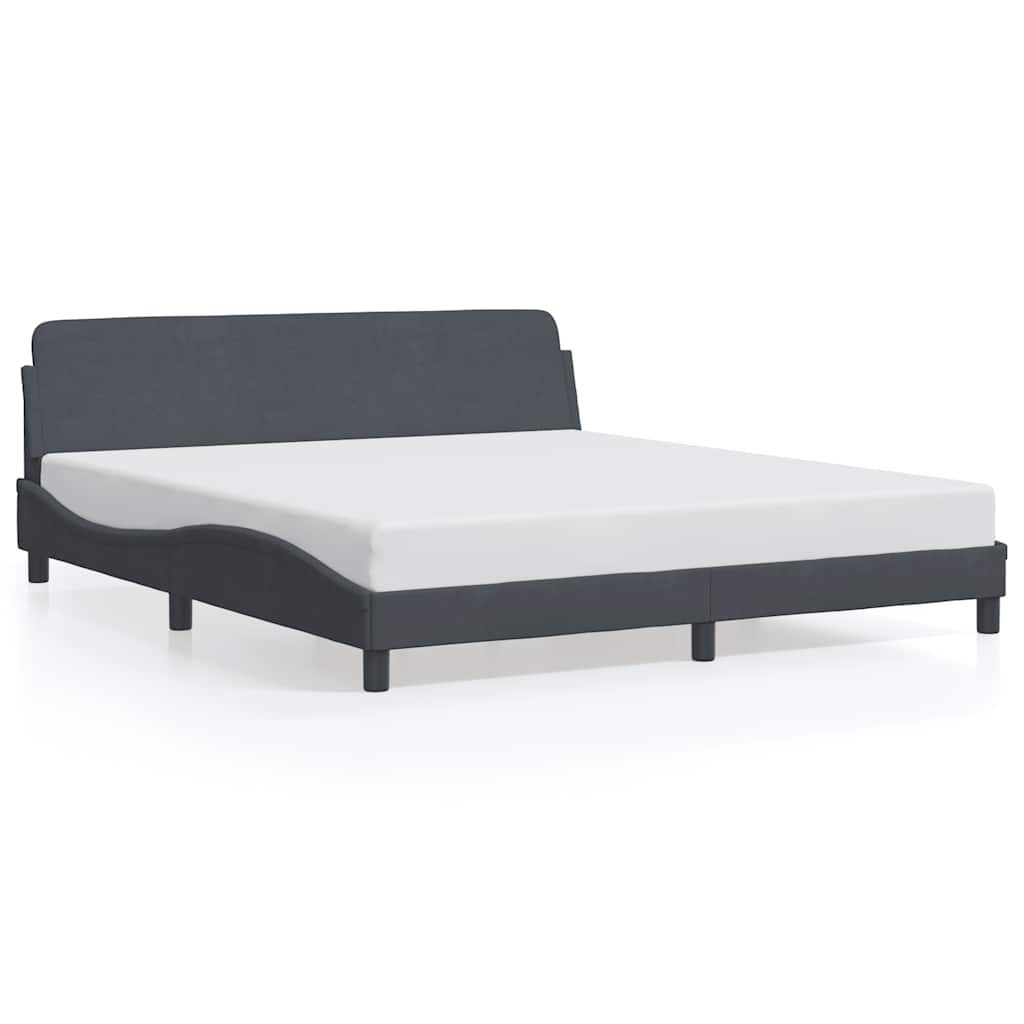 Bettgestell Dover Dunkelgrau 90x190 cm Samt