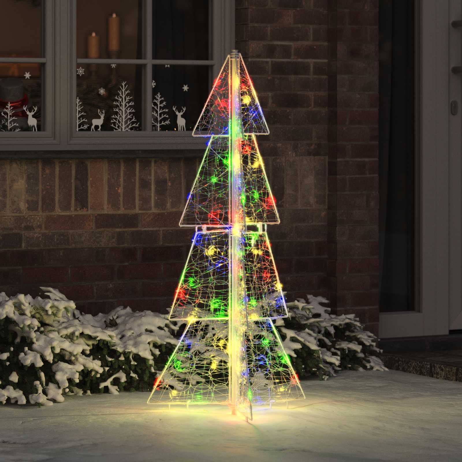 Weihnachtsbaum mit 100 LEDs Warmes Weiß 120 cm Acryl