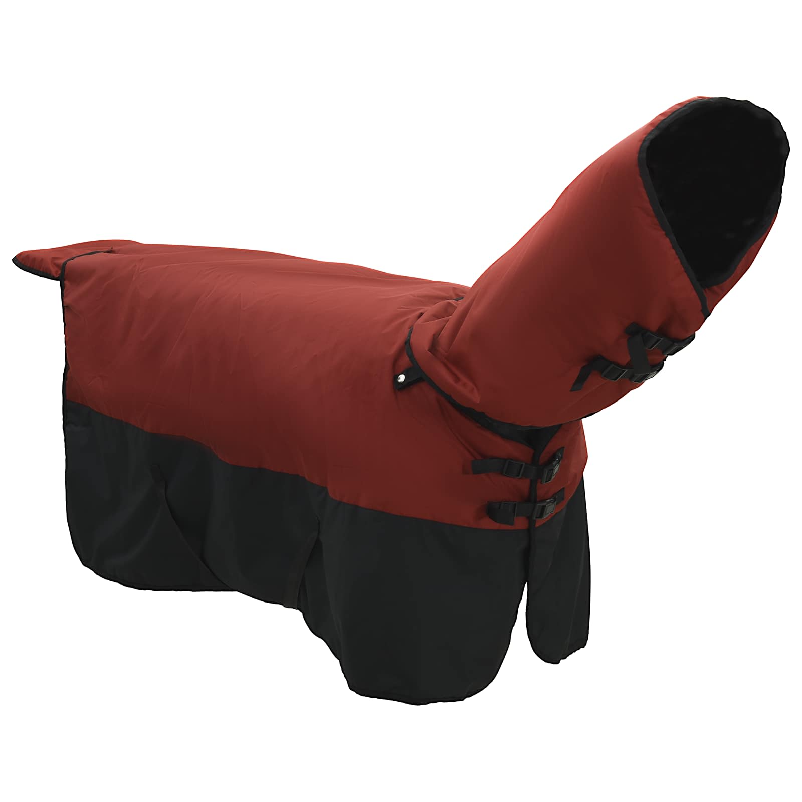 Pferdedecke Dunkelgrün und Schwarz 75 cm Polyester