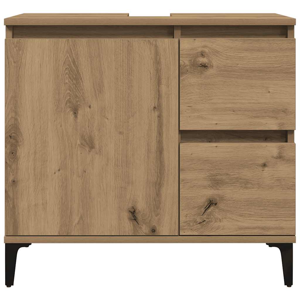 Badschrank Weiß 65x33x60 cm Holzwerkstoff