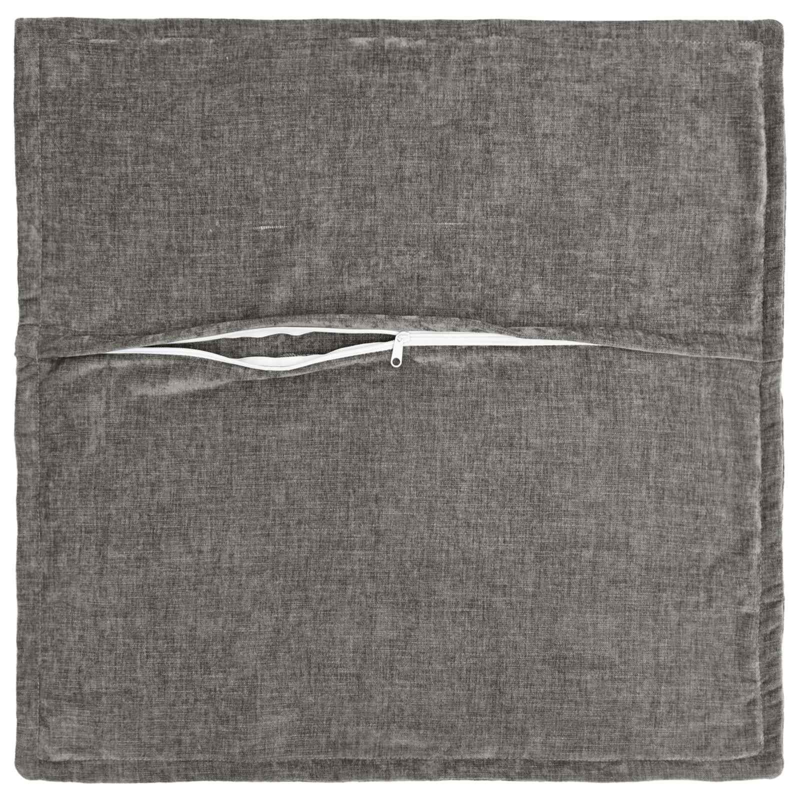 Kissenbezug 2 Stk. HOUTEN Dunkelgrau 30 x 30 cm Chenille-Stoff
