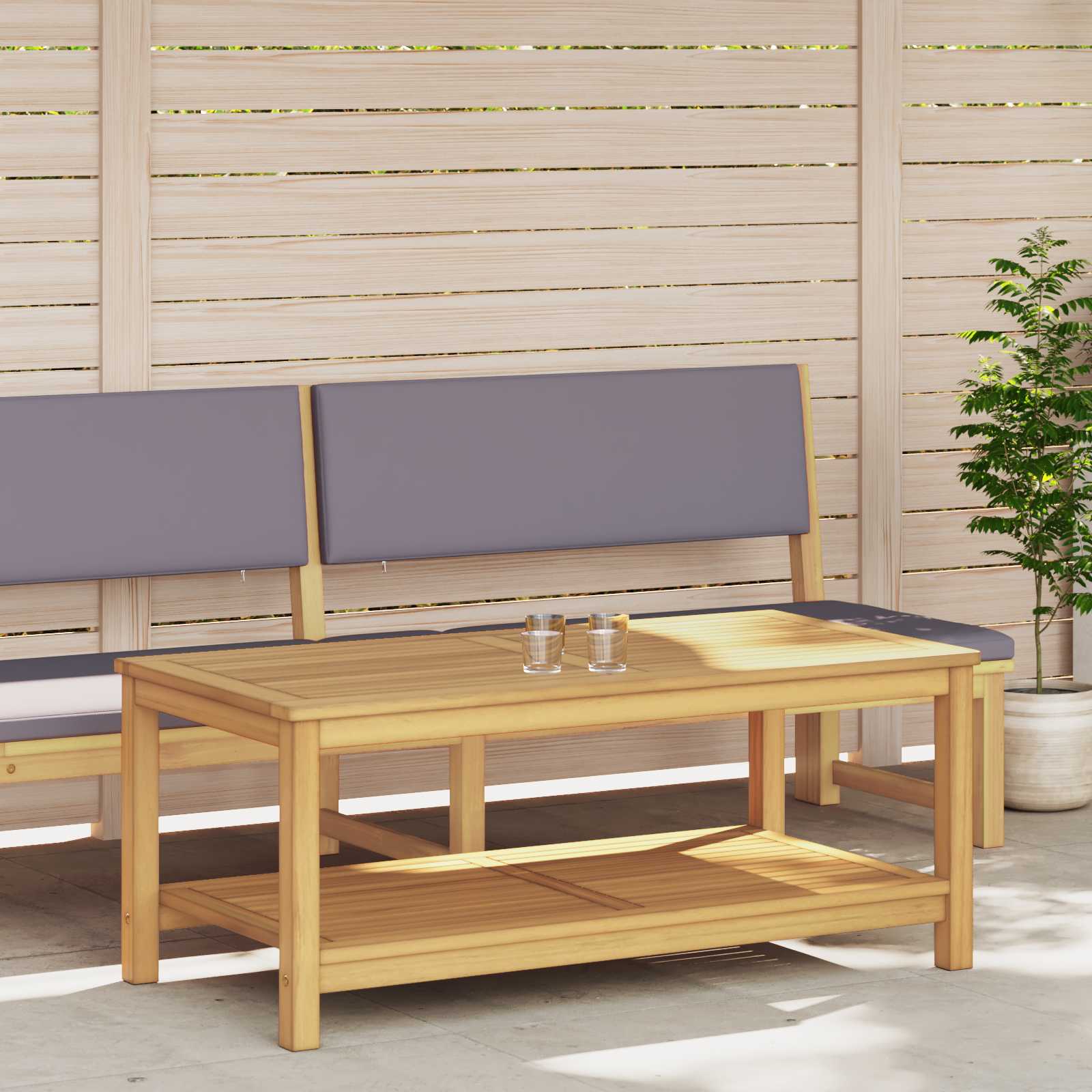 Beistelltisch Öl-Natur 70 x 40 x 45 cm Massivholz Akazie