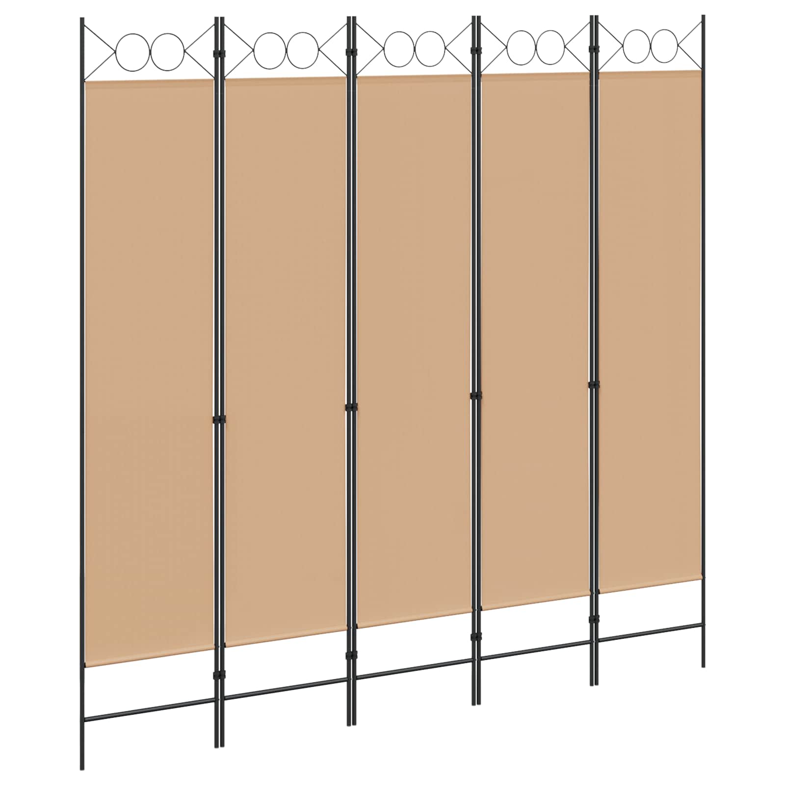 3-teiliger Raumteiler Beige 120 x 200 cm Stoff