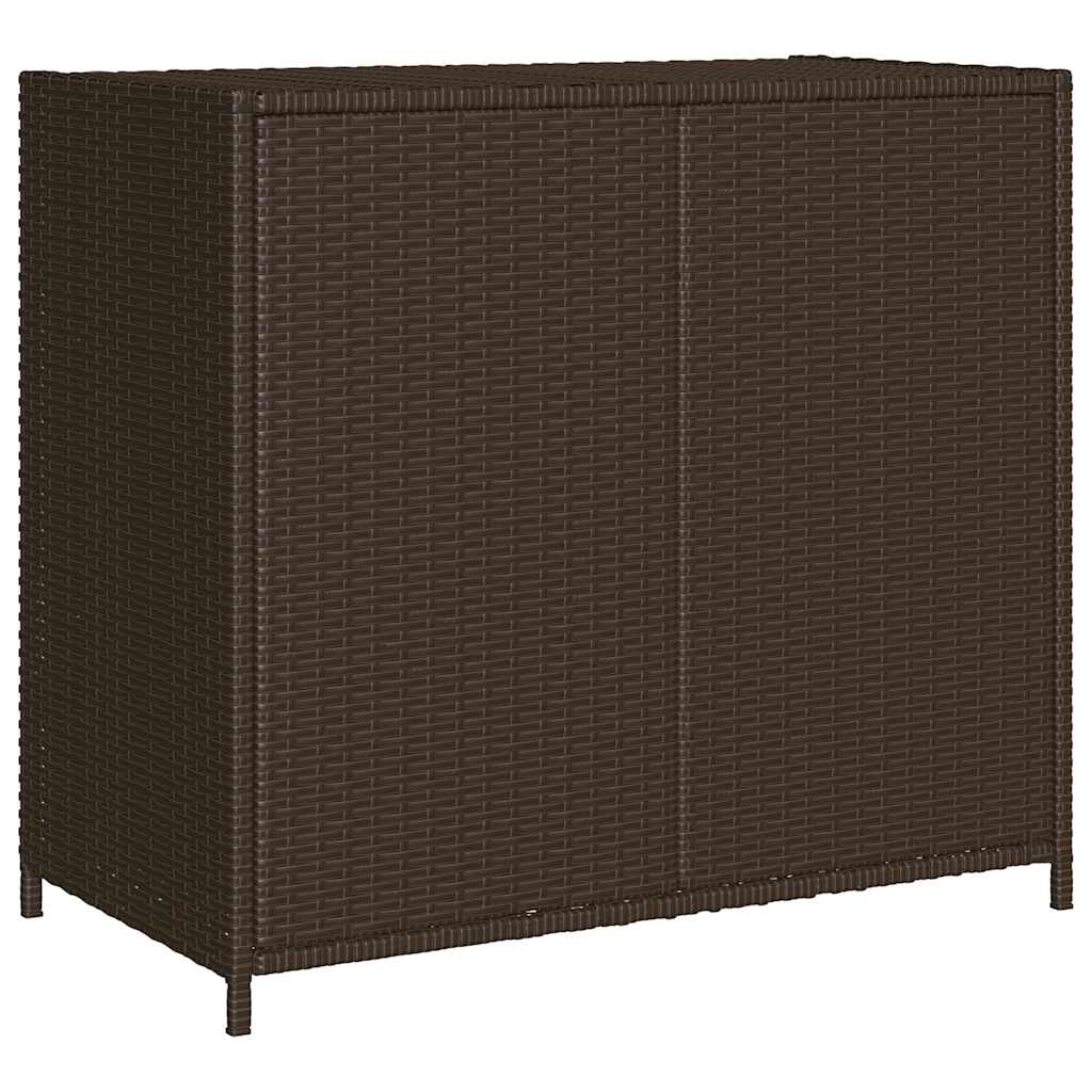 Gartenschrank Schwarz 83x45x76 cm Poly Rattan