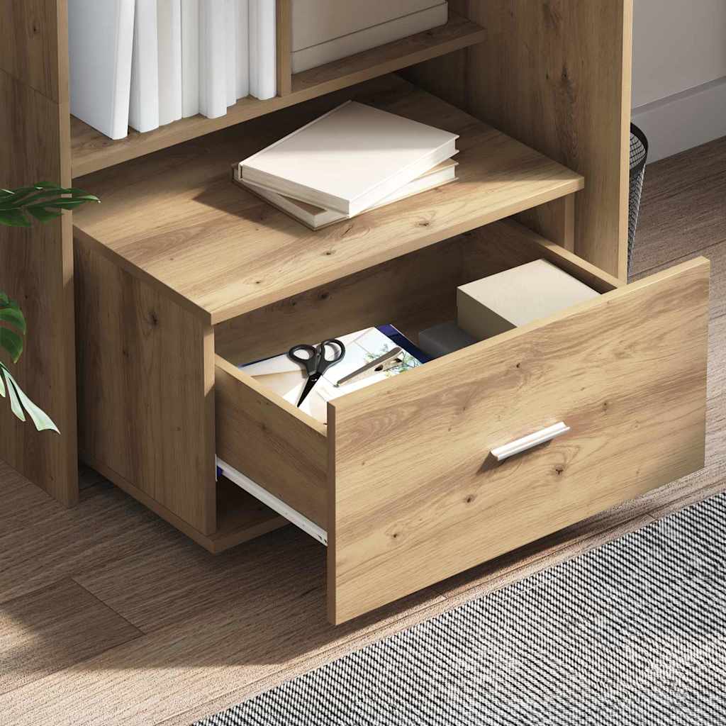 Schreibtisch mit Regal Weiß 131,5 x 50 x 106,5 cm Holzwerkstoff