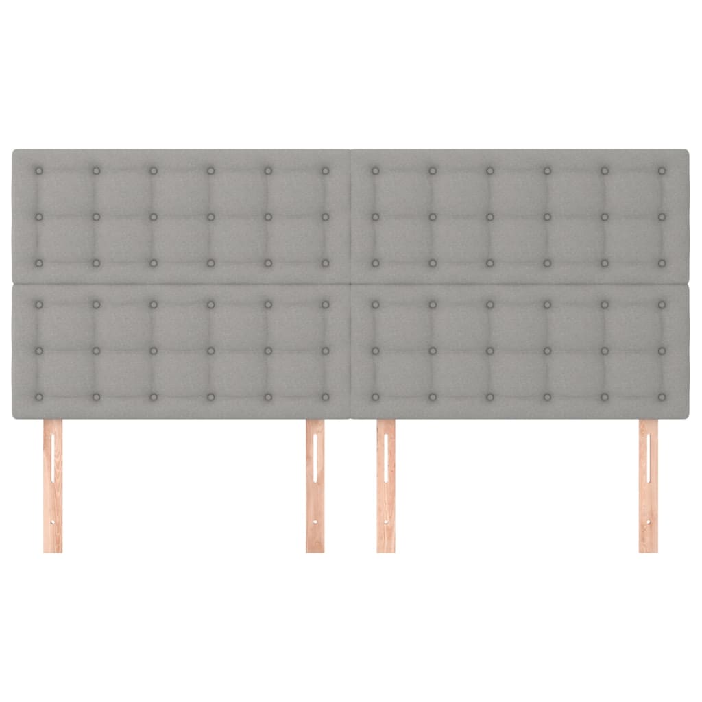 Kopfteil Hellgrau 80x5x118/128 cm Stoff