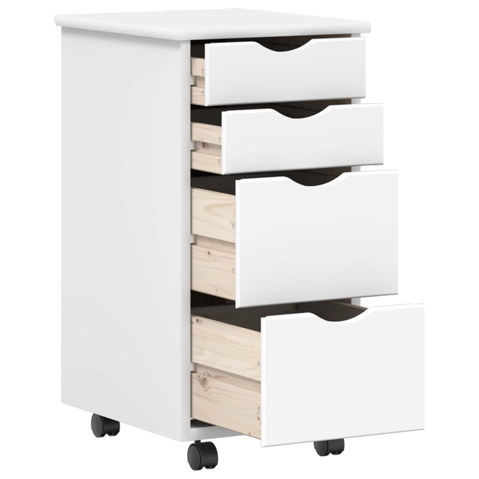 Desk und Rolling Cabinet Set MOSS 2 pcs Honigbraun