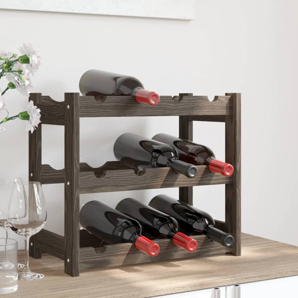 Weinregal für 12 Flaschen Kiefernholz
