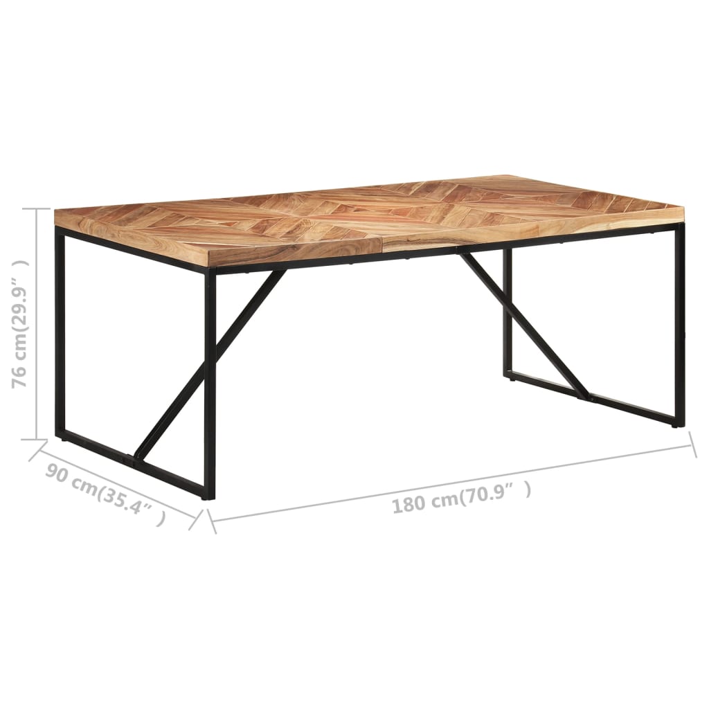Esstisch 140x70x76 cm Massivholz Akazie und Mango