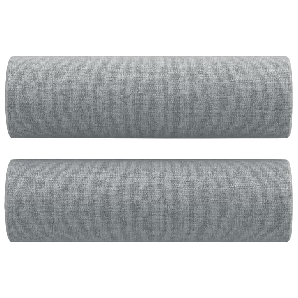 2-Sitzer-Sofa mit Zierkissen Braun 120 cm Stoff