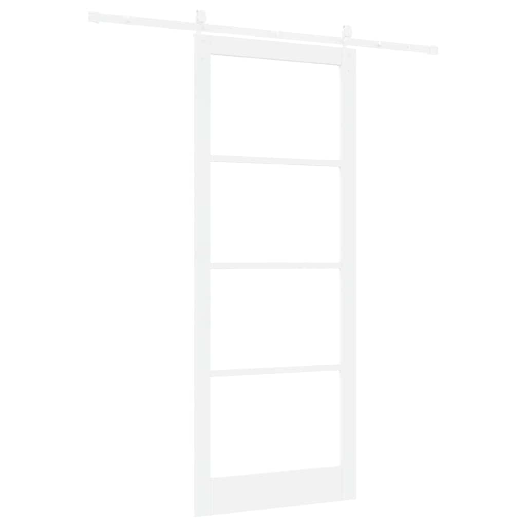 Schiebetür Natur 61 x 198,5 cm Massivholz Kiefer und Glas