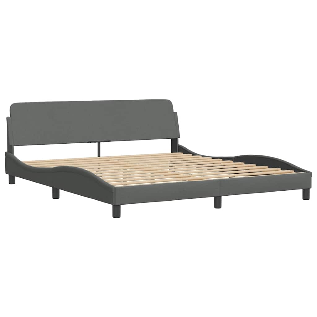 Bettgestell "Dover" Hellgrau 100x190 cm Stoff