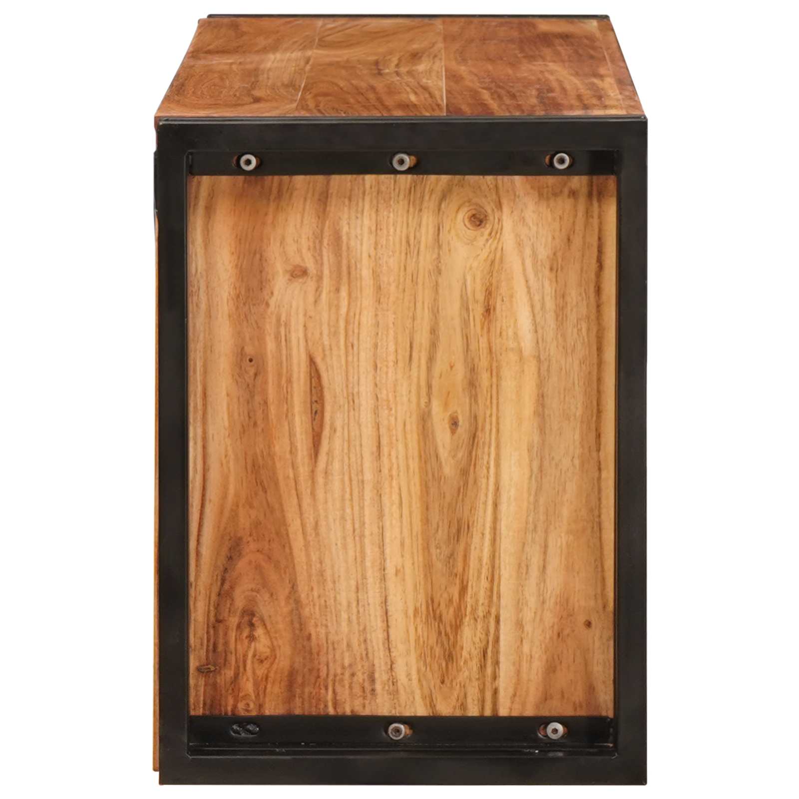 Weinregal Braun 60 x 45 x 33 cm Massives grobes Mangoholz