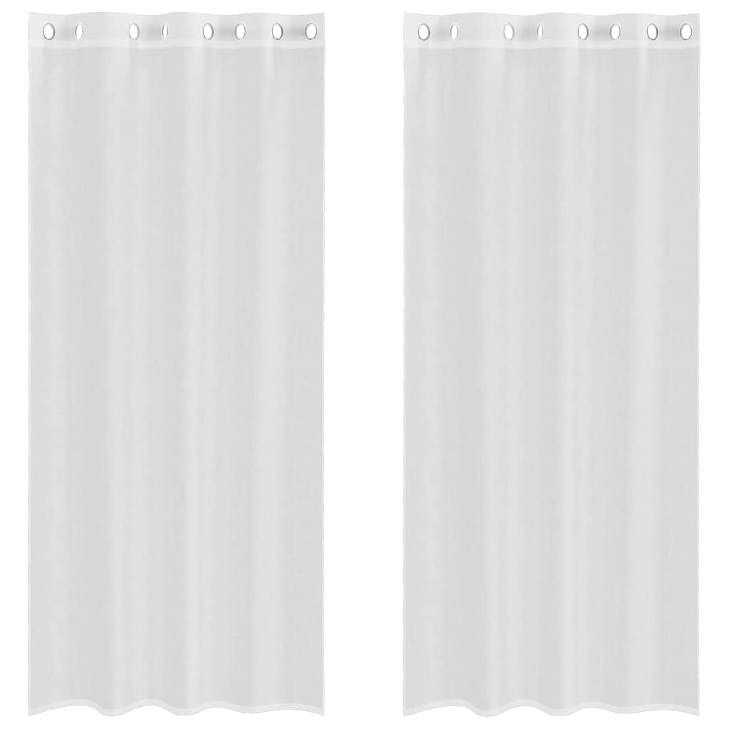 Voile Vorhänge mit Ösen 2 Stk. Apfelgrün 140x140 cm