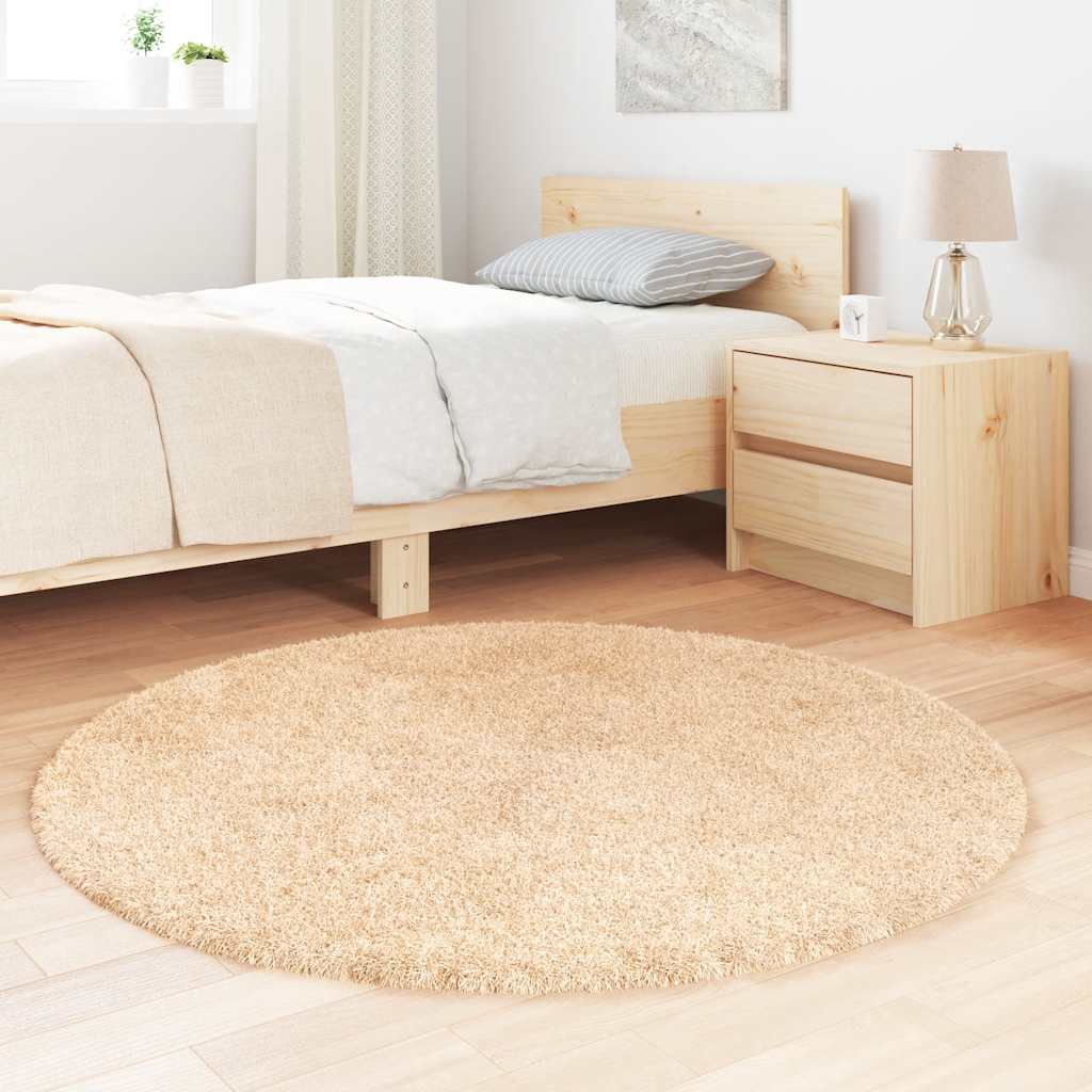Teppich Shaggy Hochflor NAVARRA Beige 60x100 cm Polyester