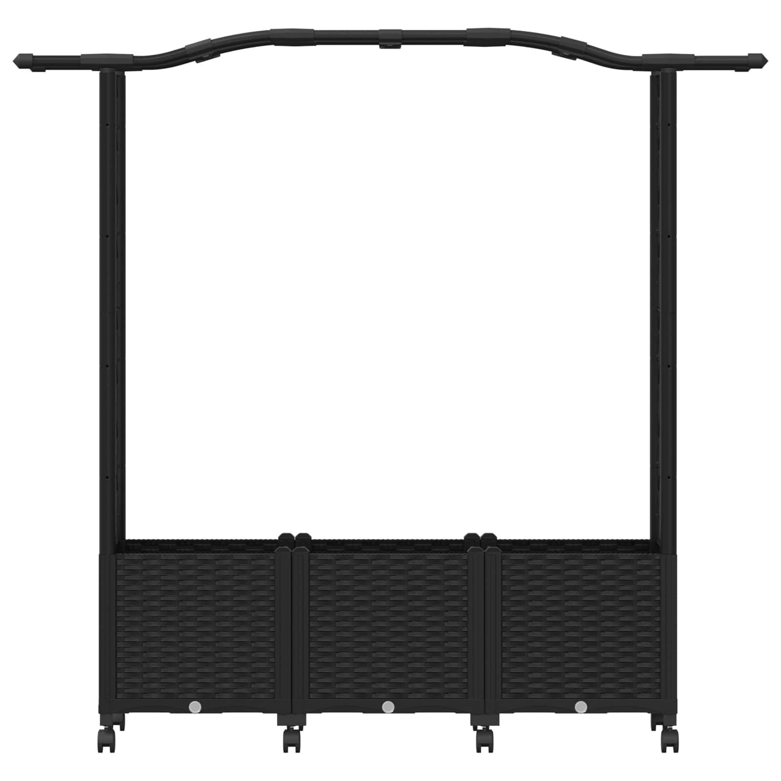 Hochbeet mit Rankgitter und Dach Braun 124 x 40 x 123 cm PP