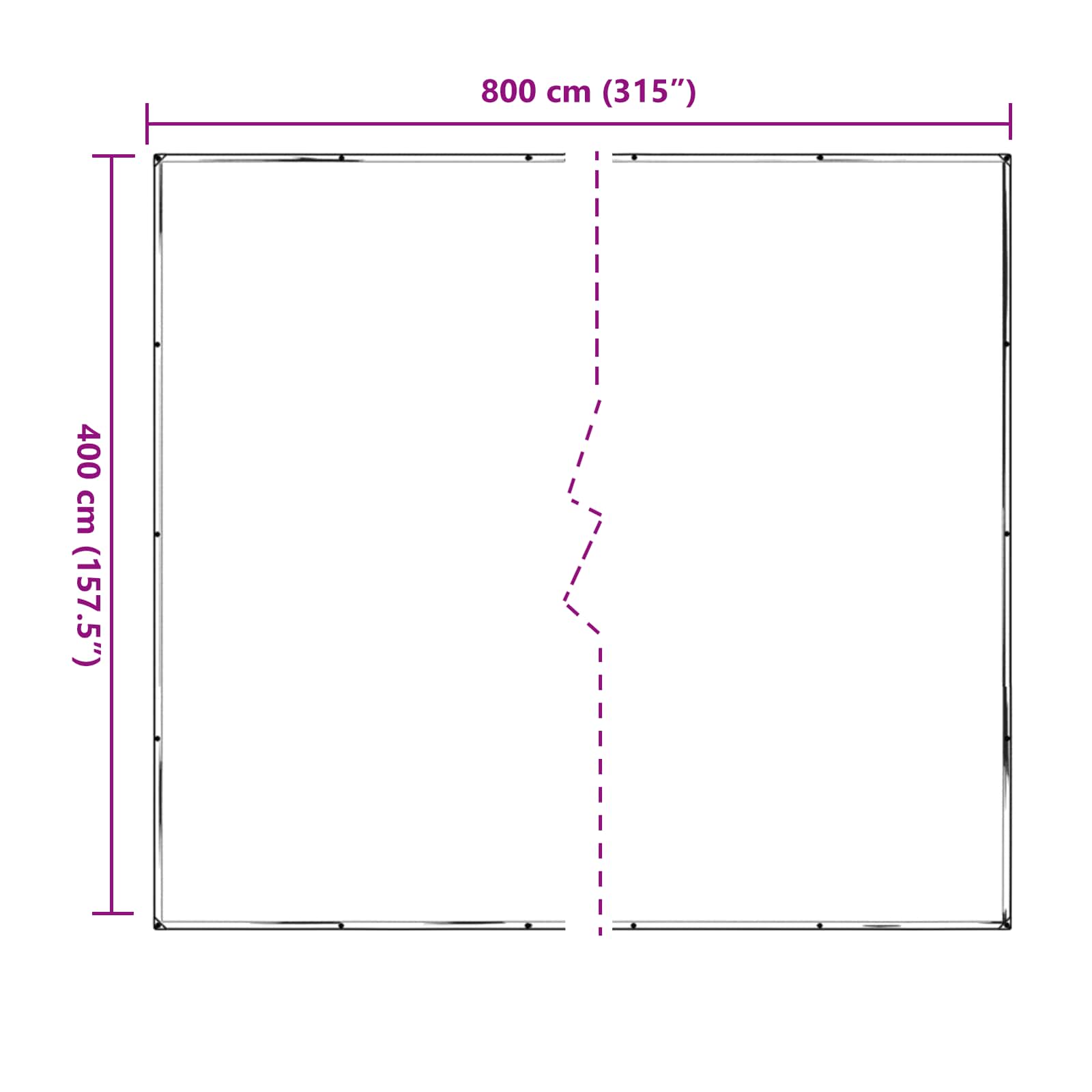 Pflanzenabdeckung mit Ösen 1x3 m Polyethylen