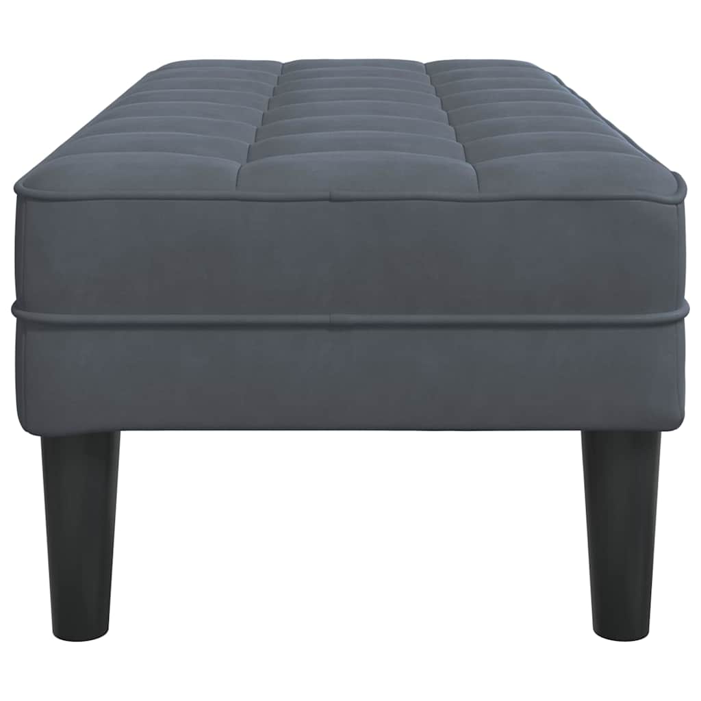 Bank mit Kissen Hellgrau 113 x 57 x 39 cm Samt