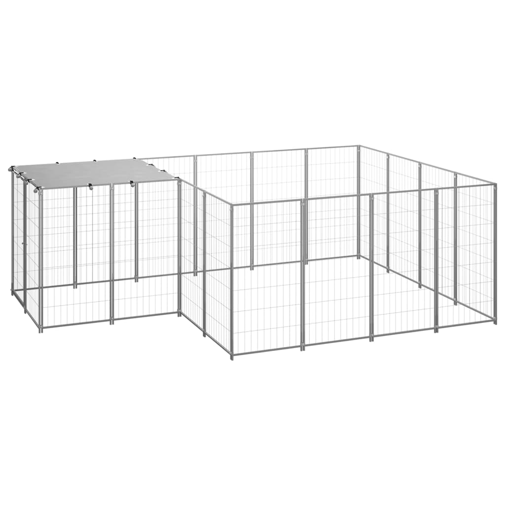 Hundezwinger Schwarz 6,05 m² Stahl