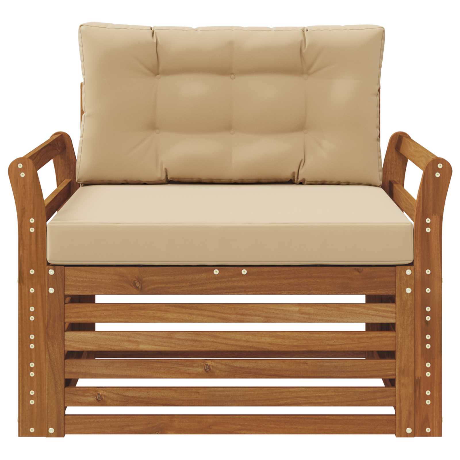 2 Stück Outdoor-Sofa Natur