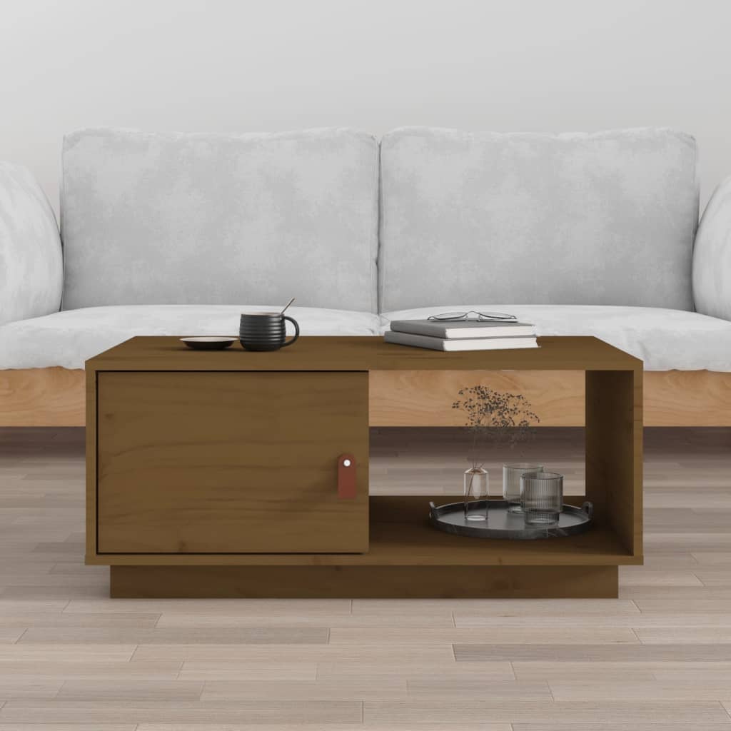 Couchtisch 80x50x35,5 cm Massivholz Kiefer