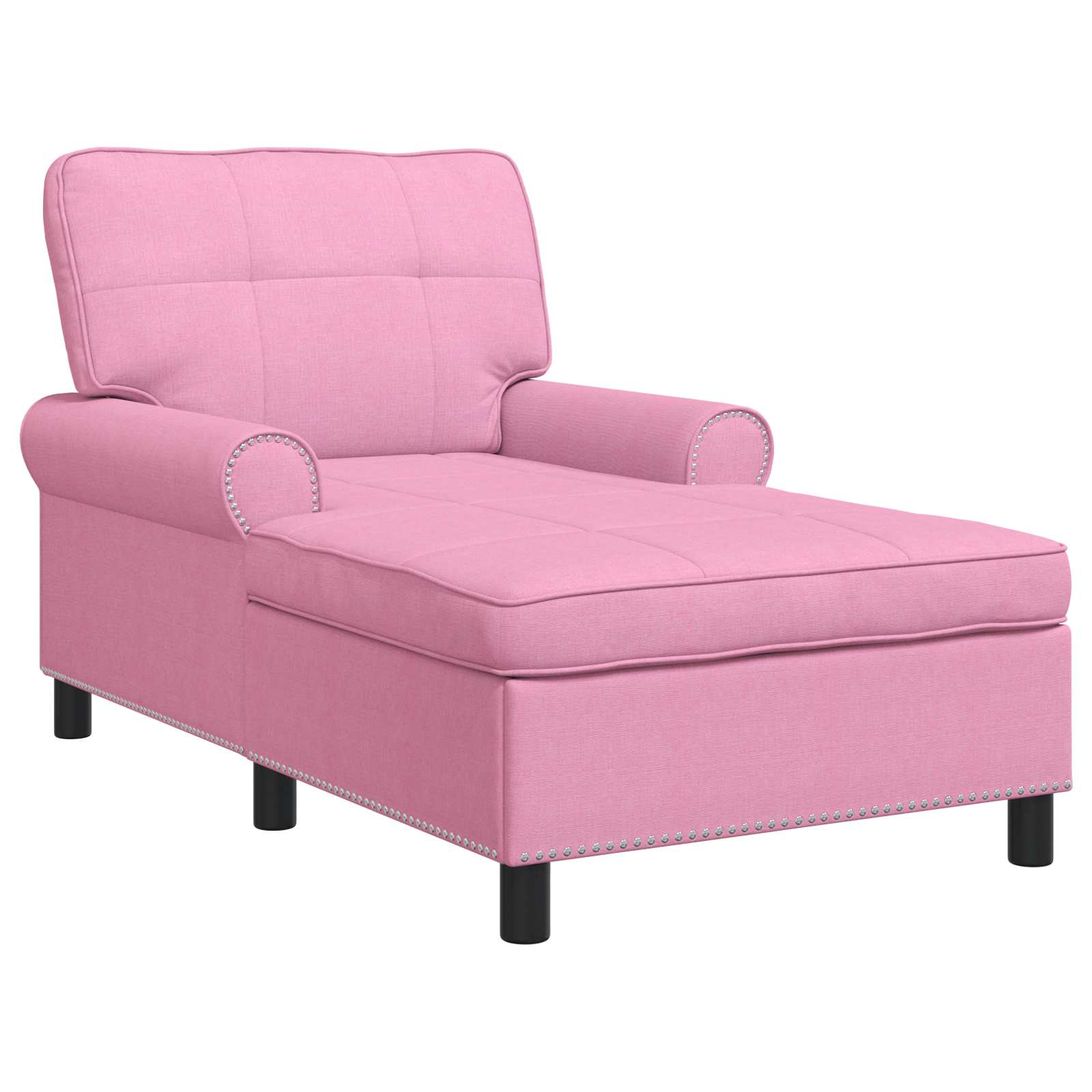 Lounge-Liege mit Kissen Hellgrau 91 x 157 x 91 cm Stoff