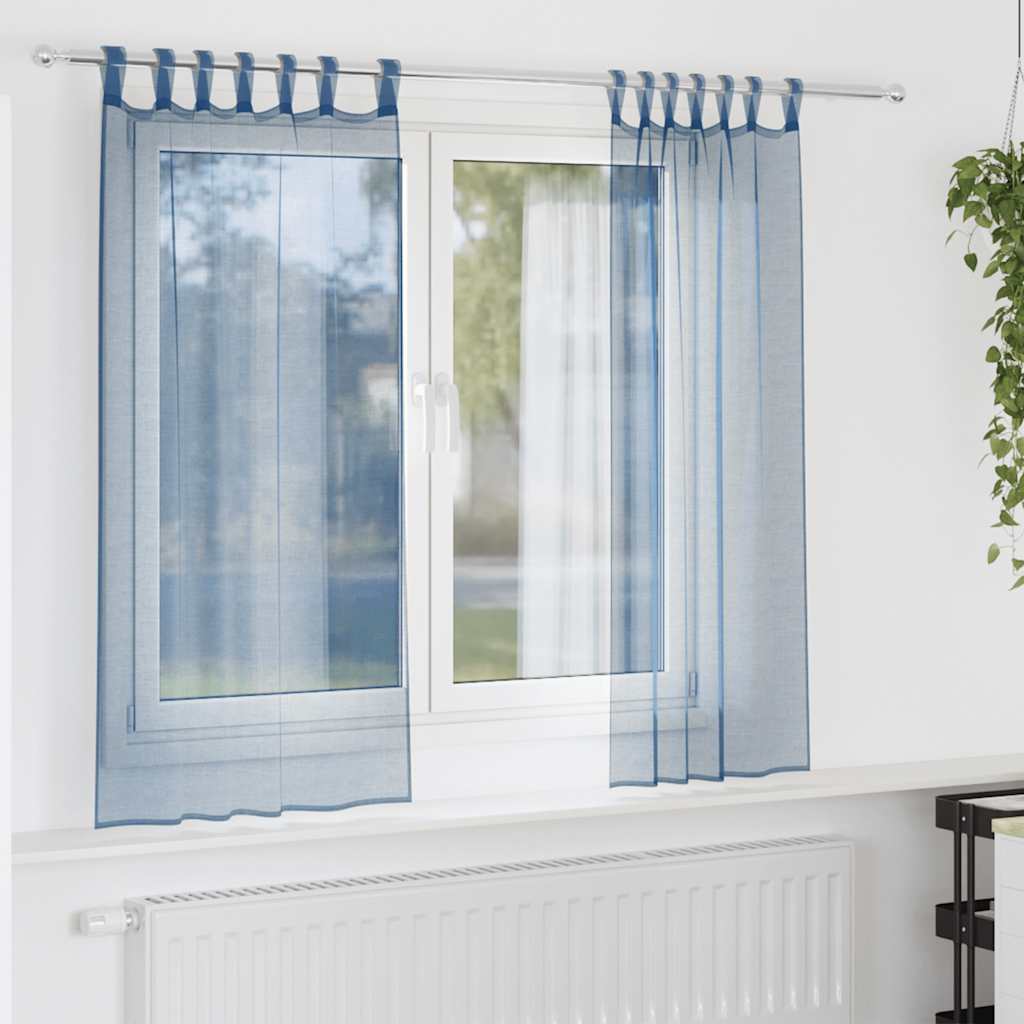 Voile Vorhänge mit Ösen 2 Stk. Apfelgrün 140x140 cm
